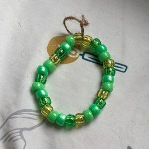 Green and Yellow Beaded Bracelet
